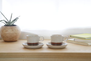 ネットショップ イギリスビンテージ カップ&ソーサー デンビー DENBY ポッターズホイールシリーズ 陶器 山形